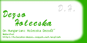 dezso holecska business card